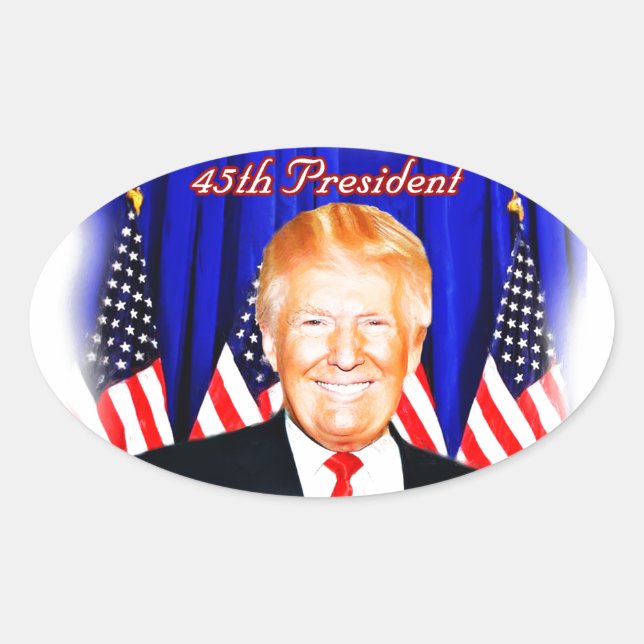 45th President-Donald Trump _ Oval Sticker (Front)