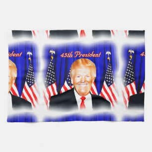45th President-Donald Trump _ Tea Towel