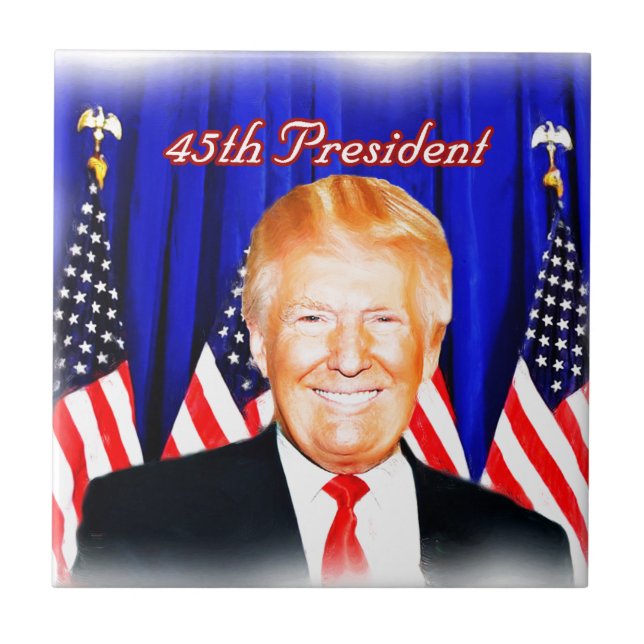 45th President-Donald Trump _ Tile (Front)