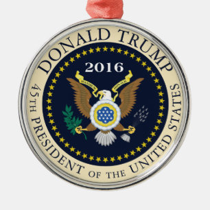 45th President of the United States Metal Tree Decoration