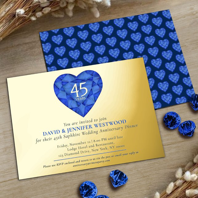 45th Sapphire blue Wedding Anniversary heart  (Creator Uploaded)