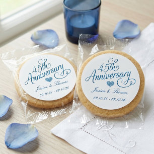 45th Sapphire Wedding Anniversary Classic Round Sticker