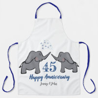 45th sapphire wedding anniversary cute elephant