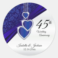 45th Sapphire Wedding Anniversary Design