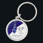 45th Sapphire Wedding Anniversary Keepsake Key Ring<br><div class="desc">Personalised Keychain. 45th / 65th Sapphire Wedding Anniversary Keepsake. 100% Customisable. Ready to Fill in the box(es) or Click on the CUSTOMIZE button to add, move, delete or change any of the text or graphics. Made with high resolution vector and/or digital graphics for a professional print. NOTE: (THIS IS A...</div>