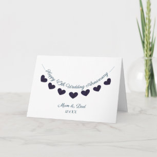 45th sapphire wedding anniversary mum & dad card