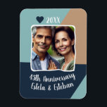45th Sapphire Wedding Anniversary Photo Keepsake Magnet<br><div class="desc">This customised magnet is the perfect way to celebrate your wedding milestone with your favourite personalised photo for a timeless keepsake for years to come.</div>