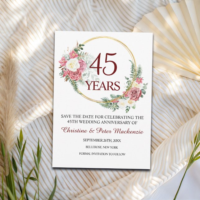 45th Sapphire Wedding Anniversary  Save The Date (Creator Uploaded)