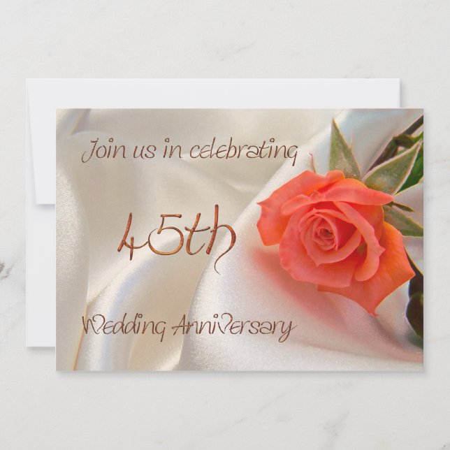 45th wedding anniverary party invitation (Front)