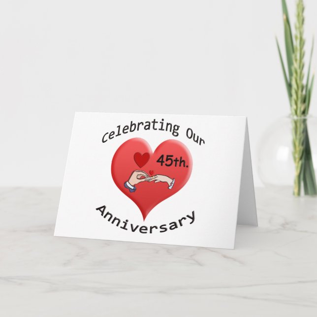45th. Wedding Anniversary Card (Front)