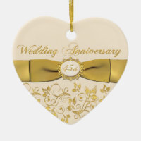 45th Wedding Anniversary Christmas Ornament