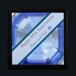 45th Wedding Anniversary editable Gift Box<br><div class="desc">This lovely anniversary gift box is perfect for a couples 45th Wedding Anniversary. The suggested theme for this anniversary is sapphire. With this in mind I have featured sapphire blue in the design with a banner and editable text so it can be made truly personal. Ideal to hold a gift...</div>