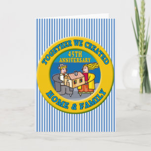 45th Wedding Anniversary Gifts Card