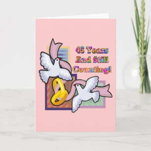 45th Wedding Anniversary Gifts Card