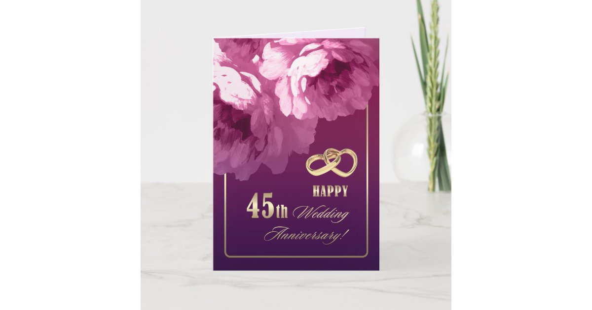  45th  Wedding  Anniversary  Greeting  Cards  Zazzle co uk 