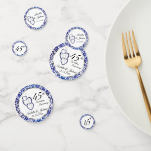 45th Wedding Anniversary Heart Confetti