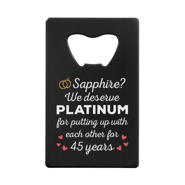 45th Wedding Anniversary I - Sapphire Funny Couple (Front)