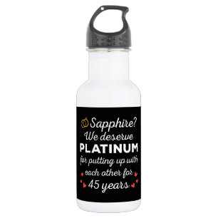 45th Wedding Anniversary I - Sapphire Funny Couple 532 Ml Water Bottle