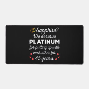 45th Wedding Anniversary I - Sapphire Funny Couple Desk Mat
