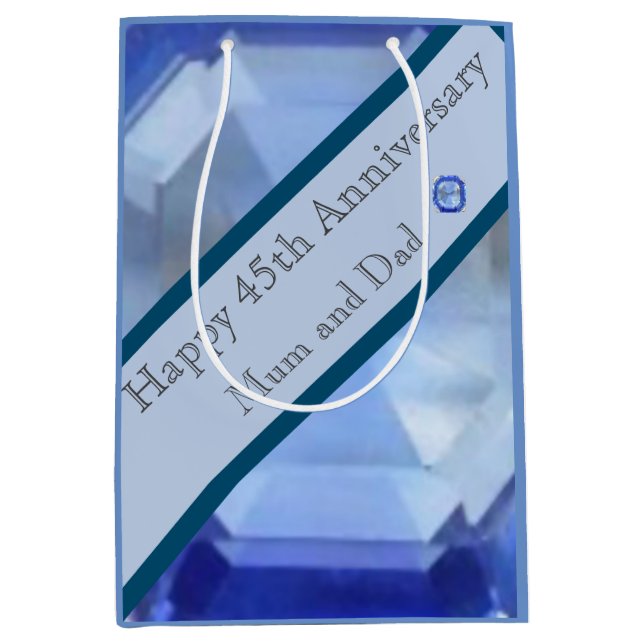 45th Wedding Anniversary  Medium Gift Bag (Front)
