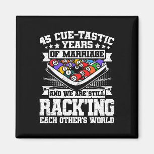 45th Wedding Anniversary Pool Billiards 45 Years M Magnet