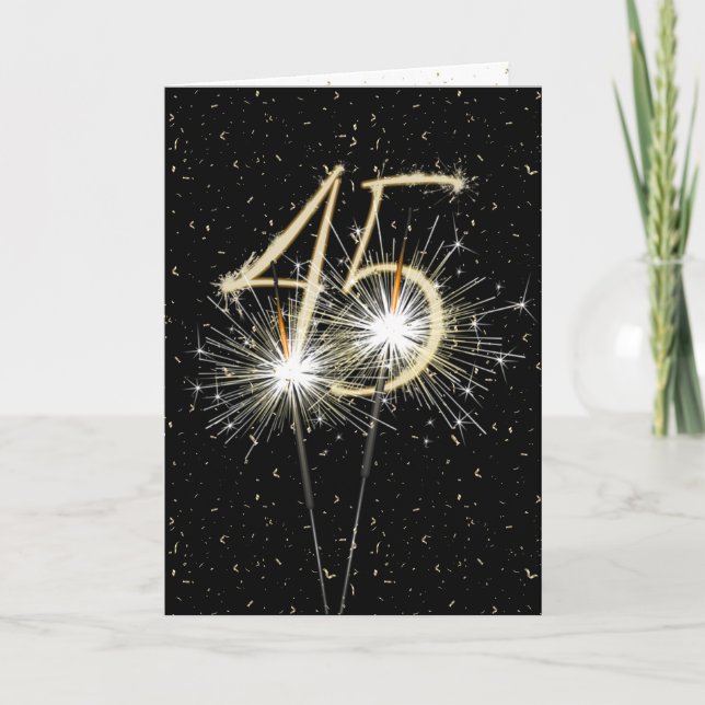 45th wedding anniversary sparklers card (Front)