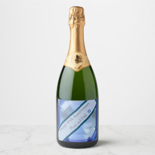 45th Wedding Anniversary Sparkling Wine Label