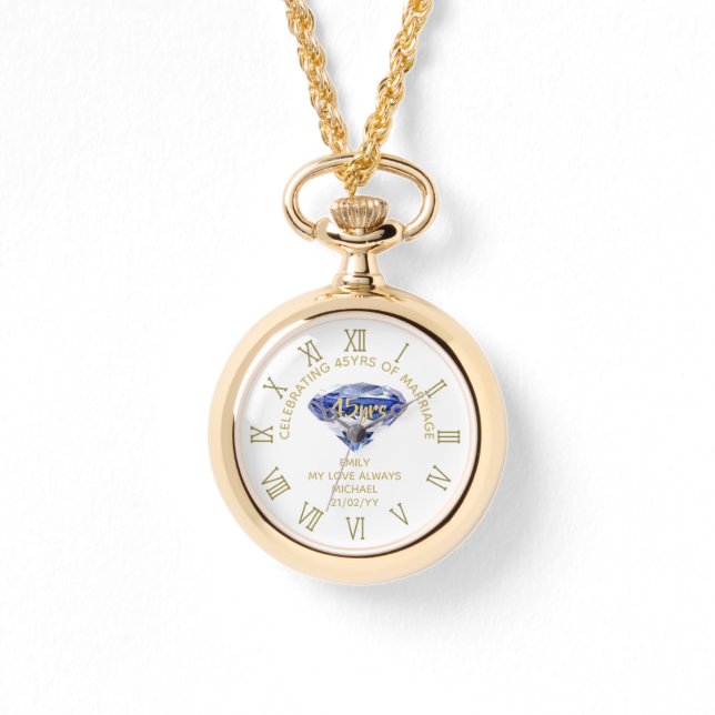 45th Wedding Anniversary Wife - Commemorative 4 Watch (Front)