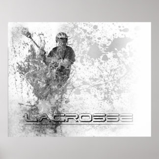 45x36 custom Vintage Lacrosse B/W Splatter Poster