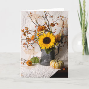 4663 Autumn Floral Greeting Card