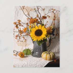 4663 Autumn Floral Postcard