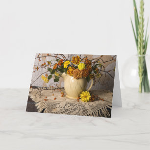 4692 Autumn Floral Birthday Card