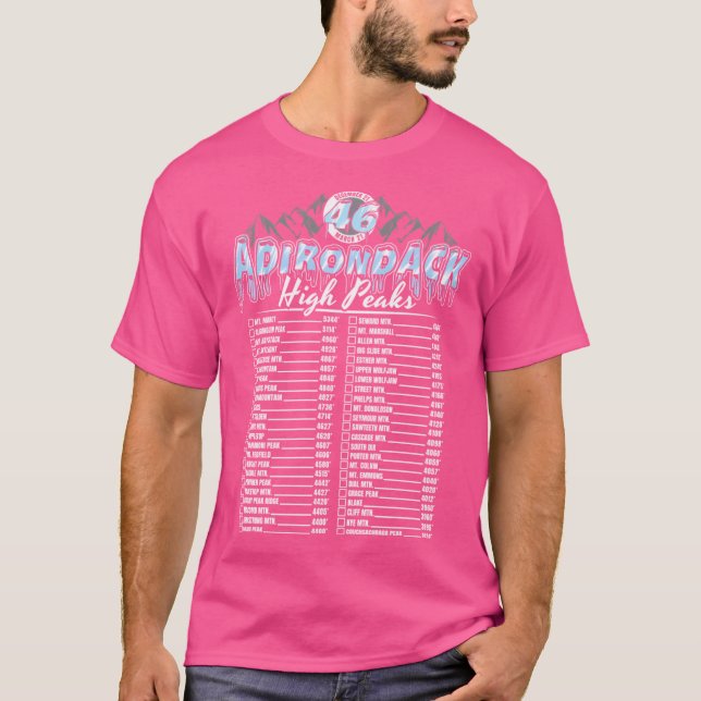 46 Adirondack Mountain Winter Checklist Active T-Shirt (Front)