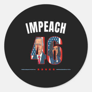 46 Anti-joe Biden Harris Republican Conservative Classic Round Sticker