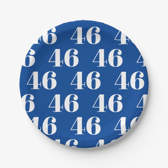 "46" Biden President, Biden Harris 2020, Election Paper Plate (Front)