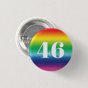 "46" Biden President, Biden Harris 2020 lgbtq lgbt 3 Cm Round Badge