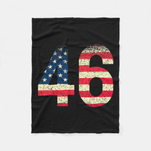 46 Joe Biden 46 Elected 2020 American Flag Fleece Blanket