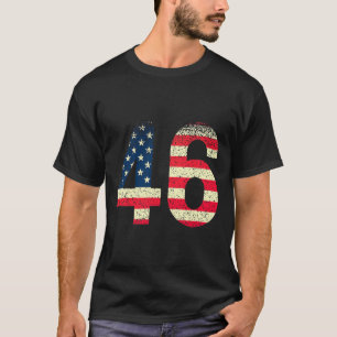 46 Joe Biden 46 Elected 2020 American Flag  T-Shirt