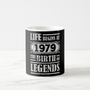 46 Year Old 1979 Birth Of Legend 46th Birthday Coffee Mug
