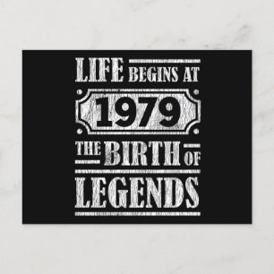 46 Year Old 1979 Birth Of Legend 46th Birthday Postcard