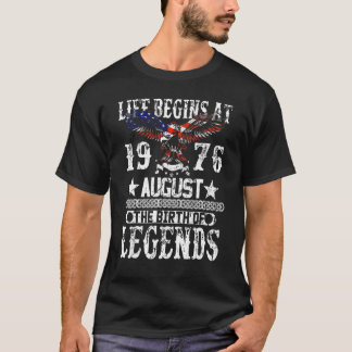46 Year Old Vintage August 1976 46th Birthday Men  T-Shirt