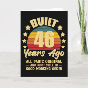 46 Years Ago All Parts Original 46th Birthday Card