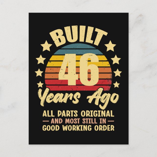 46 Years Ago All Parts Original 46th Birthday Postcard (Front)