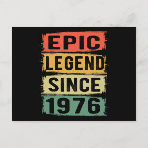 46 Years Old Bday 1976 Epic Legend 46th Birthday Postcard