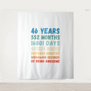 46th Birthday 46 Years Of Being Awesome Wedding An Tapestry