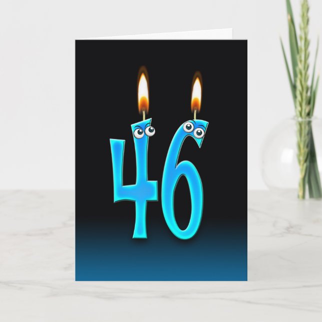 46th Birthday Candles Card (Front)
