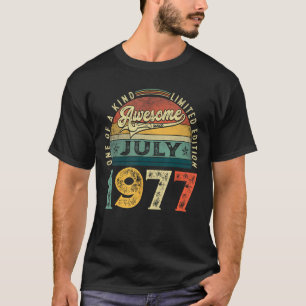 46th Birthday Decoration July 1977 Men Women 46 Ye T-Shirt