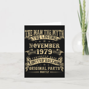 46th Birthday For Men Mythology Of November 1979 Card