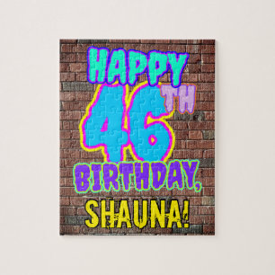 46th Birthday ~ Fun, Urban Graffiti Inspired Look Jigsaw Puzzle