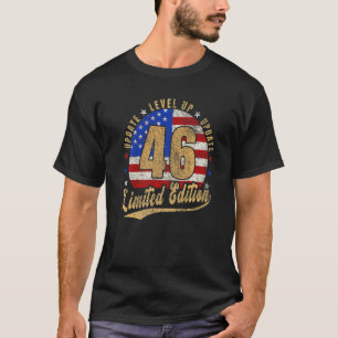 46th Birthday  Level Up Vintage Retro U S A T-Shirt